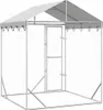 vidaXL Cuccia per cani da esterno con tetto Silver 2x2x2,5 Anteprima dell’immagine prodotto 6