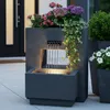 Gartenbrunnen mit Beleuchtung bepflanzbar Betonoptik 57 cm Produktbild-Vorschau 1