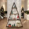 Árbol de Navidad de madera con estantes, color wengué - Vista previa de la imagen del producto 4