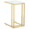 vidaXL Stolik pod komputer biały marmur 50x35x65 cm szkło Podgląd zdjęcia produktu 1