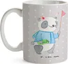 Mr. & Mrs. Panda cappuccinotasse Reiseleiterin Herz - Grau Produktbild-Vorschau 3