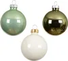 Weihnachtskugeln Glas 8cm 16 Stück - Grün / Weiß Mix Produktbild-Vorschau 1