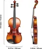 VEVOR husle 4/4, dĺžka ramienka 584,2 mm, husľová súprava s Náhľad obrázku produktu 8