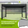 Juskys Lamellendach Tahiti 3x4 m inkl. Seitenwand 4 m - Produktbild-Vorschau 6