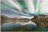 ARTland Leinwandbild Polarlicht über einer Bergkette I Produktbild-Vorschau 1
