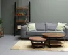 DESIGN Couchtisch Mangoholz Mango Holz Metall Mark rund Produktbild-Vorschau 2