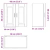 vidaXL Armoire suspendue de cuisine Porto Blanc Bois Voir les images du produit 7
