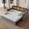 Schlafsofa 90x190 cm mit Ausziehbett, Samtbezug, Produktbild-Vorschau 1