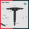 KOTARBAU® 2 pezzi cerniere a T nere L: 250 mm cerniere a Anteprima dell’immagine prodotto 3