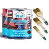 Plid Holzfarbe Schwedenrot 1,5l + Pinselset 3-tlg. / Innen Produktbild-Vorschau 1