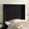 Kopfteil mit Ohren Schwarz 93x16x118/128 cm Samt Produktbild-Vorschau 1