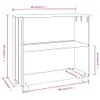 vidaXL Sideboard HAMAR Dunkelgrau 85x35x80 cm Massivholz Produktbild-Vorschau 7