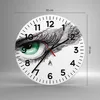Wanduhr - Rund - Glasuhr - Auge Feder Skizze Menschen - Produktbild-Vorschau 3