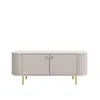 TV-Schrank OVALIO 302 123 cm Sandbeige – Abgerundete Produktbild-Vorschau 1