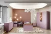 A child's bedroom with a bed, wardrobe, dresser, and desk. Produktbild-Vorschau