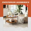 zweistufiger Rundcouchtisch, Holzoberfläche mit robustem Produktbild-Vorschau 2