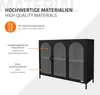 ML-Design Witryna 120x93x40cm Czarna witryna z 4 Podgląd zdjęcia produktu 5