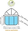 Uscita piscina Sonnendach 220 x 150 cm Anteprima dell’immagine prodotto 3