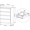 Kommode - 70 x 40 x 98 cm - Modern R-4 Produktbild-Vorschau 2