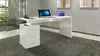 Dmora Schreibtisch Abisse 160x60x75h cm Hochglanz Weiß, Produktbild-Vorschau 2