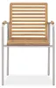 home24 Stapelstuhl - 2er-Set - Teak Massiv / Edelstahl - Produktbild-Vorschau 6