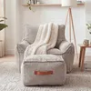 Sitzsack Sessel mit Hocker für Erwachsene, Flauschiger Cord Produktbild-Vorschau 11