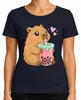 T-shirt da donna con stampa "Kawaii Capybara Boba Bubble Anteprima dell’immagine prodotto 1