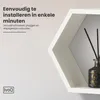 IvoQ Wandplanken Hexagon – Set van 3 – Hout – Wit Productafbeelding-voorbeeld 6