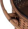 A close-up view of a metal fire pit with a distressed copper finish and a black mesh screen. Produktbild-Vorschau