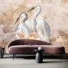 Muralo Vlies Fototapete VÖGEL Reiher Pflanzen Beton Produktbild-Vorschau 3