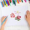 Schablonen Malen für Kinder, 8 Stück Set 15x15 cm Blumen, Produktbild-Vorschau 2