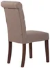 DELUKE® Esszimmerstuhl WALES Samt - 98x45x63cm, taupe, Holz Produktbild-Vorschau 4