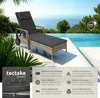 tectake Rattan Sonnenliege mit Rollen - Hochwertiges Produktbild-Vorschau 2
