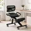 Klękosiad ergonomiczny z oparciem czarny do biura gabinet Podgląd zdjęcia produktu 3