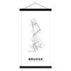 MuchoWow® Textilposter Belgien - Brügge - Stadtplan - Karte Produktbild-Vorschau 1