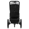 The back view of a black and gray jogging stroller against a white background. Produktbild-Vorschau