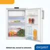 An open refrigerator filled with food items and drinks. Produktbild-Vorschau