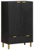vidaXL Highboard Schwarz 60x33x100 cm Holzwerkstoff Produktbild-Vorschau 4