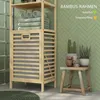 HOMCOM Badregal mit Wäschekorb, Badezimmerregal mit 3 Produktbild-Vorschau 6
