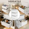 Verdego Kommode mit 3 Stoffschubladen, 40x26x67cm Produktbild-Vorschau 9