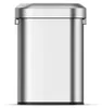 EKO Urban Oval Abfalleimer 60 L Matt Edelstahl mit praktischen Griffen Anteprima dell’immagine prodotto