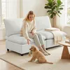 HOMCOM Sofa 2 Sitzer aus Kunstleder 146 cm Modulare Couch Produktbild-Vorschau 9