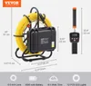 A product image showing a pipe inspection camera system with dimensions and feature callouts. Produktbild-Vorschau