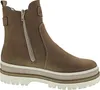 A single brown and beige boot is shown against a white background. Produktbild-Vorschau