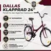 Dallas Bike Klapprad - 24 Zoll - Bordeauxrot-Schwarz - Produktbild-Vorschau 3