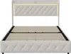 UnboxG Polsterbett -Doppelbett 140x190cm Beige, 4 Produktbild-Vorschau 12