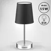 MONZANA® Nachttischlampe 2er Set 32cm Stoff Grau Taupe Produktbild-Vorschau 4