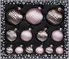 Strukturkugeln 13 Stk 4,6,8 cm Noble Rose Produktbild-Vorschau 1