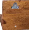 Close-up of the back of a wooden shelf, showing mounting hardware. Produktbild-Vorschau