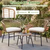 COSTWAY 3-tlg. Gartenmöbel Set Polyrattan, Bistroset für 2 Produktbild-Vorschau 5
